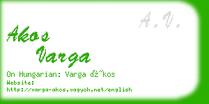 akos varga business card